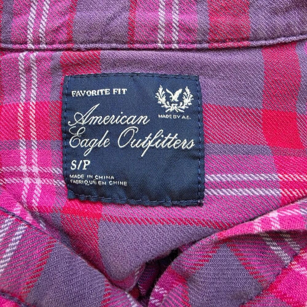 Vintage American Eagle Plaid Shirt - Picture 3 of 8